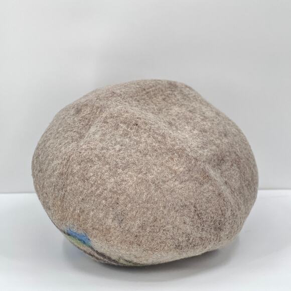 Wool Felt Cat Cave Bed Nap Cocoon Oatmeal Tan Branch Star Pattern NEW - Picture 7 of 10